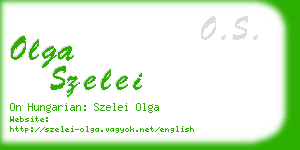 olga szelei business card